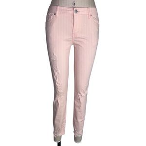 Pink distressed jeggings S